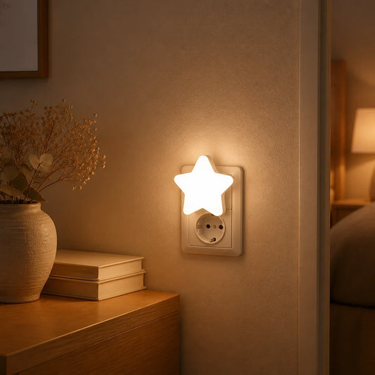 Nachtlicht Steckdose Sterne – LED, Dekolicht, sanftes Licht