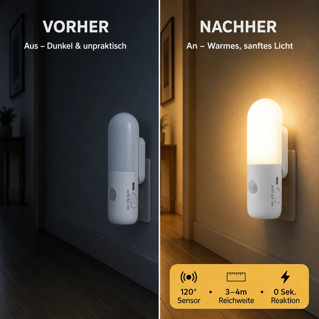 Nachtlicht Bewegung – USB, Dimmbar, Tragbar, LED Lampe