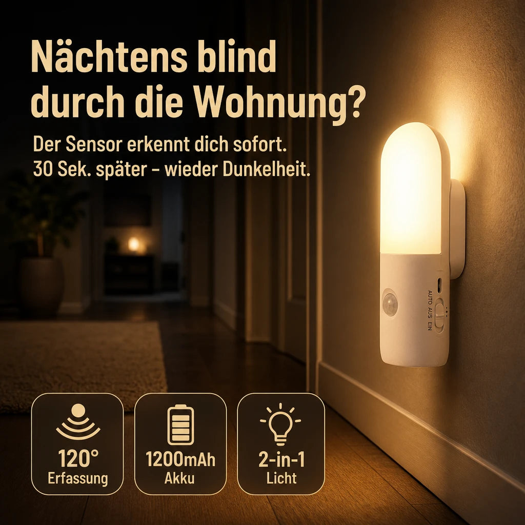 Nachtlicht Bewegung – USB, Dimmbar, Tragbar, LED Lampe
