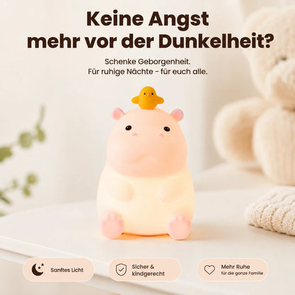 Nachtlicht Nilpferd – Touch, USB, Silikon, LED Lampe
