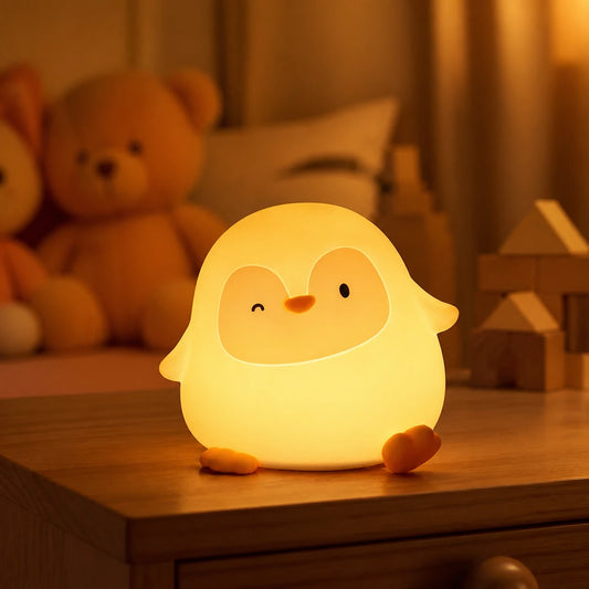 Nachtlicht Pinguin – USB, Dimmbar, Silikon, LED Lampe
