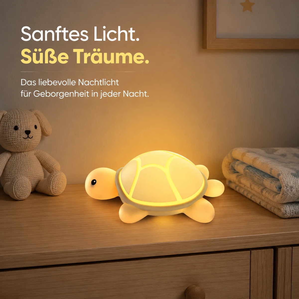 Nachtlicht Schildkröte – Farbwechsel, Silikon, LED