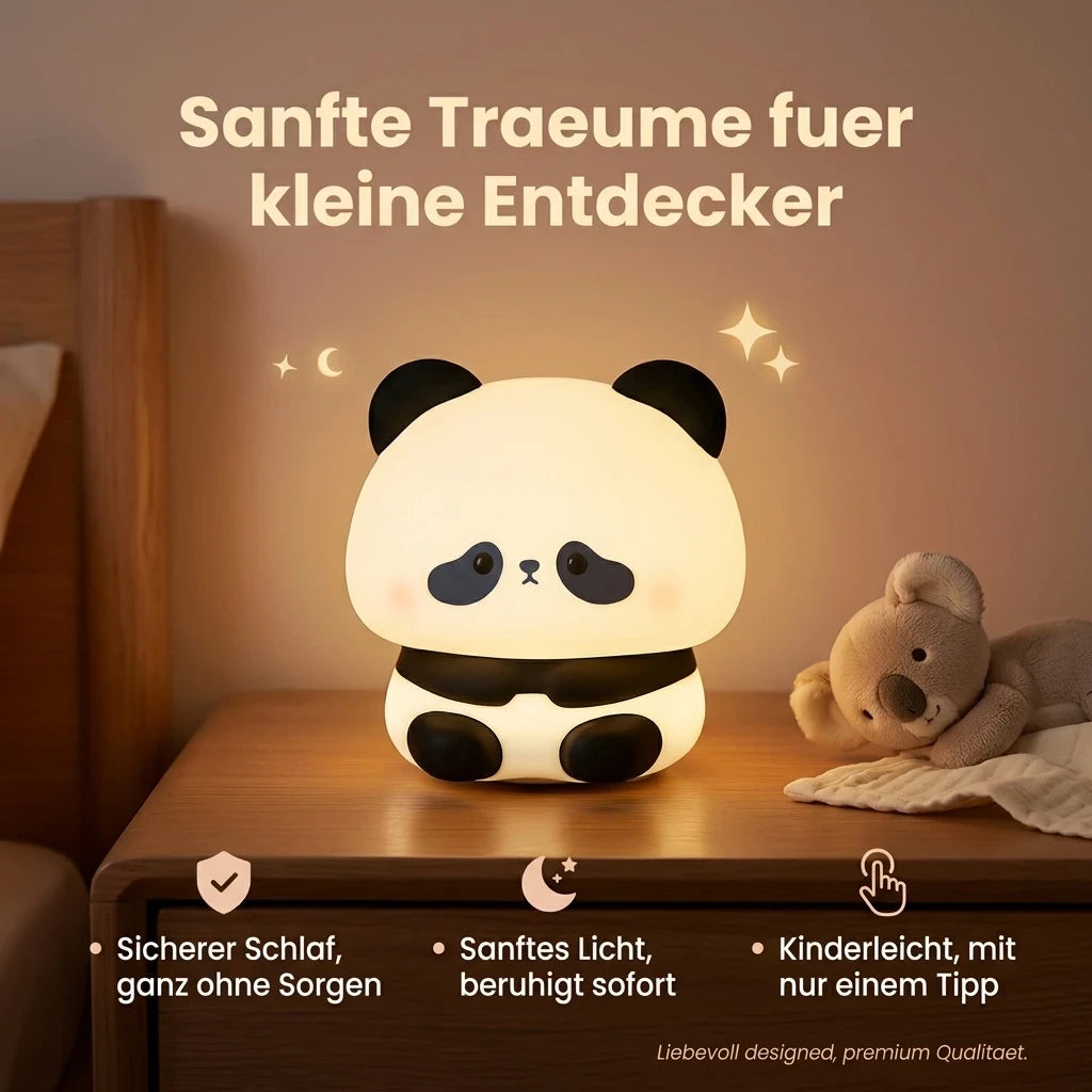 Panda Nachtlicht – Wiederaufladbar, Silikon, Timer