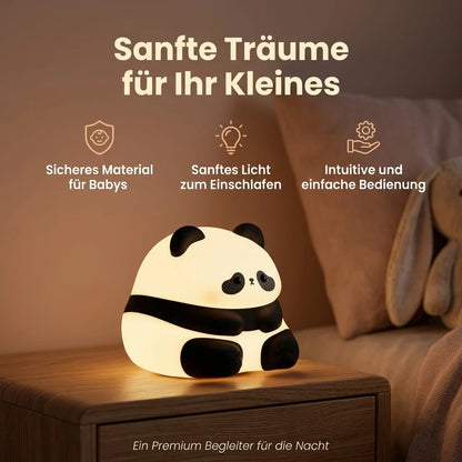 Nachtlicht Panda Sitzend – Wiederaufladbar, Silikon, Timer