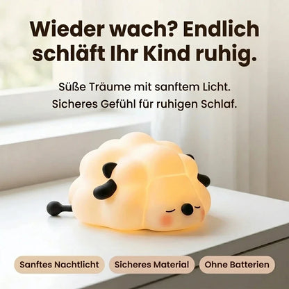 Nachtlicht Schaf – USB, Silikon, Timer, weich leuchtend