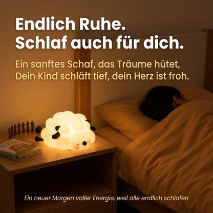 Nachtlicht Schaf – USB, Silikon, Timer, weich leuchtend
