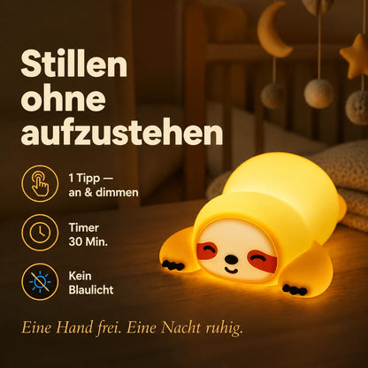 Stilllicht Faultier – Touch, Dimmbar, USB, Timer, Silikon