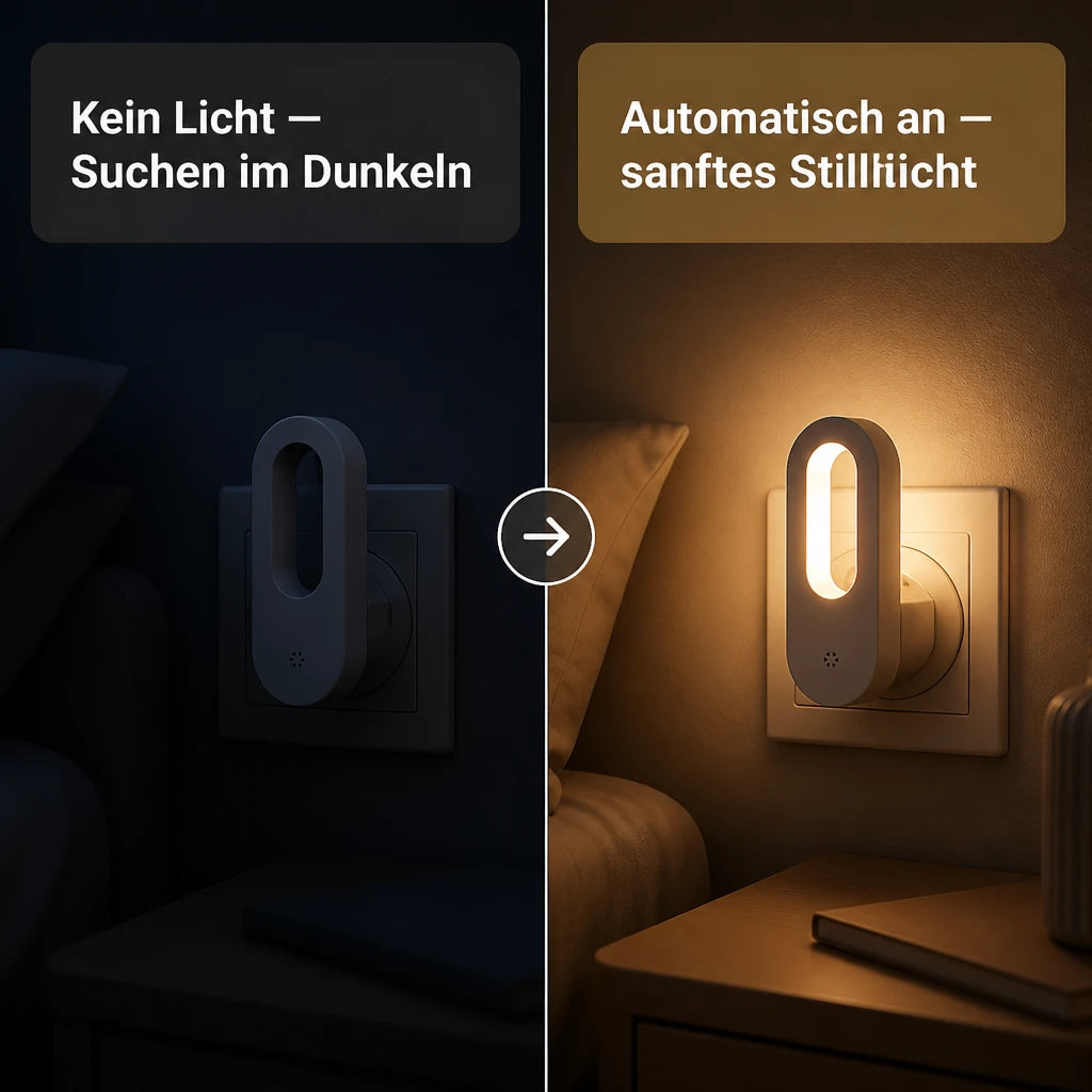 Stilllicht Steckdose – Dämmerungssensor, warmweiß, LED