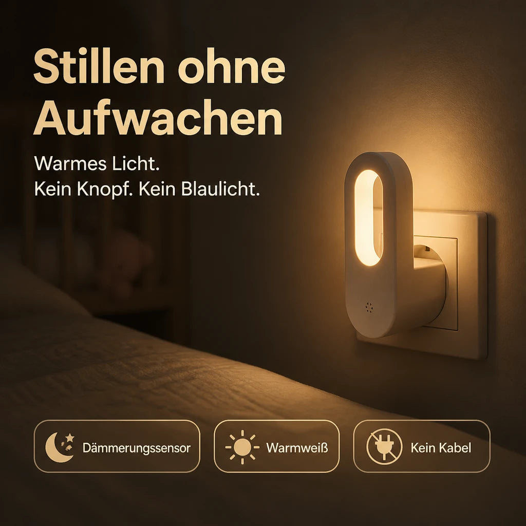 Stilllicht Steckdose – Dämmerungssensor, warmweiß, LED