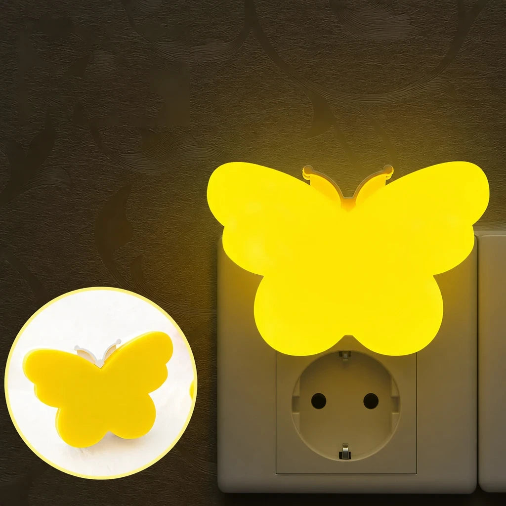 Schmetterling Nachtlicht Steckdose mit Sensor