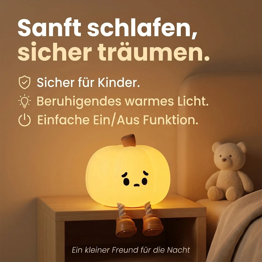 Nachtlicht Kürbis – Niedlich, Silikon, Timer, Dimmbar