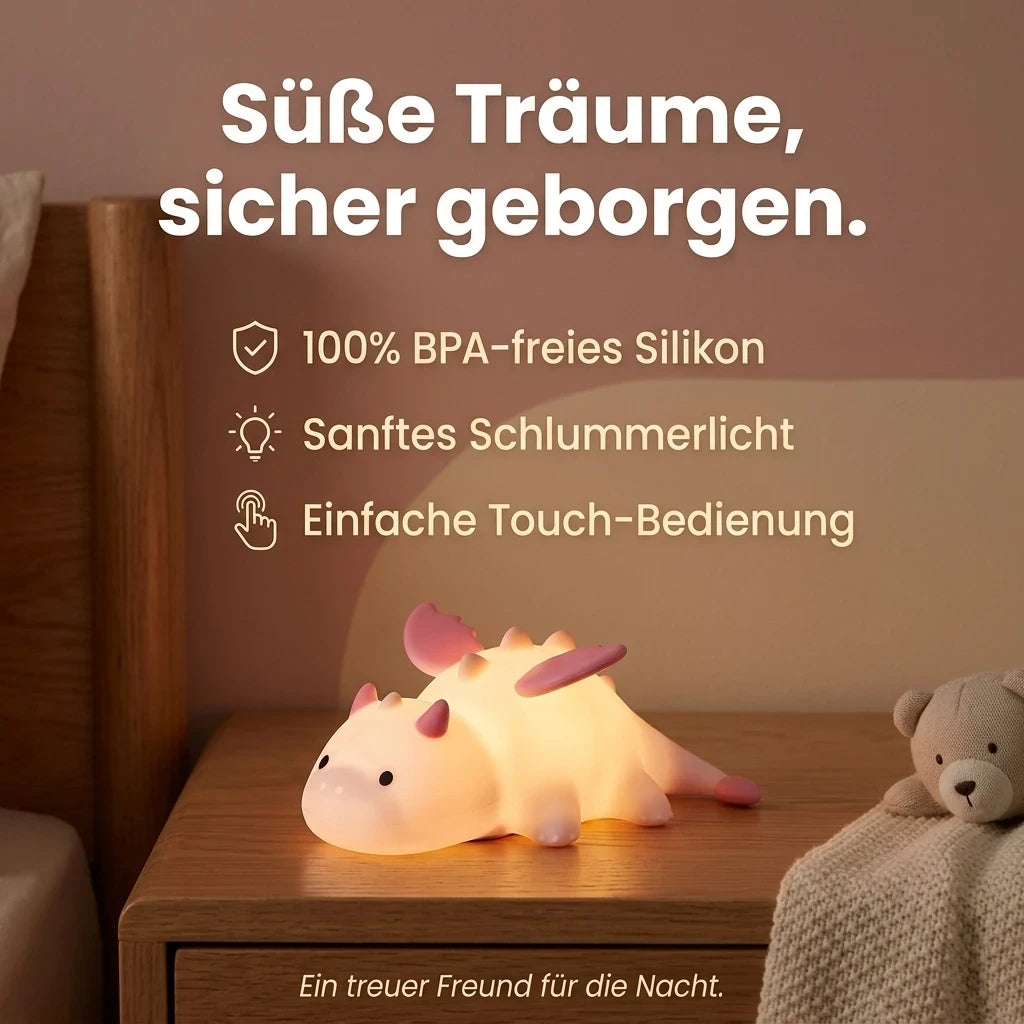 Drachen Nachtlicht – Silikon, USB, tragbar, LED