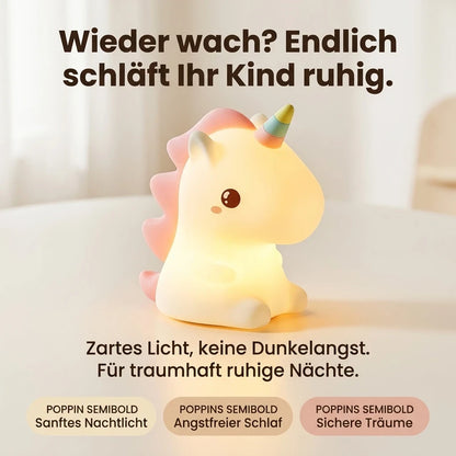 Einhorn Nachtlicht – 7 Farben, wiederaufladbar, Silikon