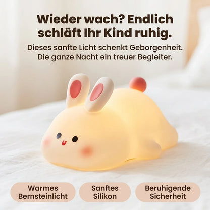LED Nachtlicht Hase – Wiederaufladbar, Silikon, Timer