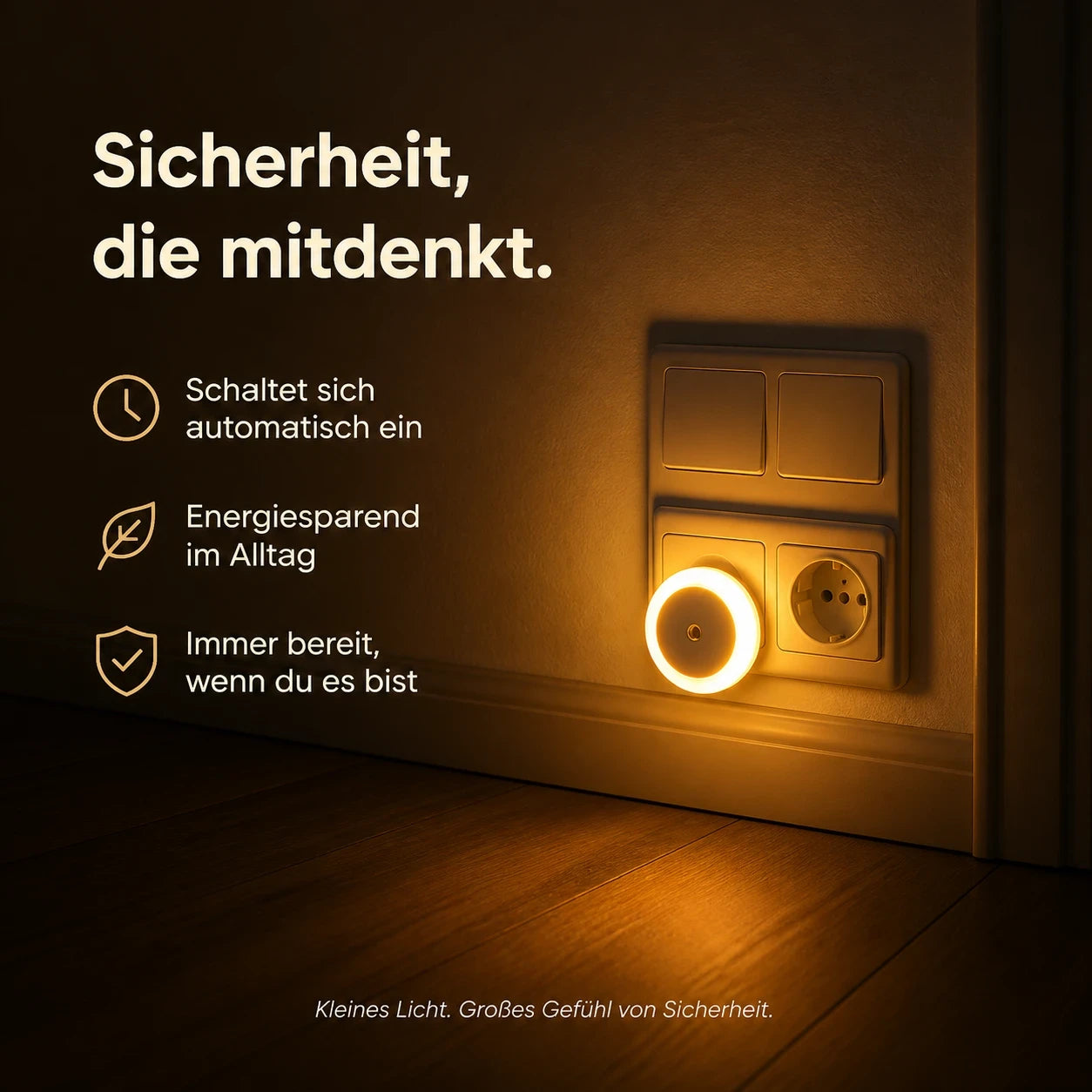 Nachtlicht Steckdose AURA – Automatischer Lichtsensor