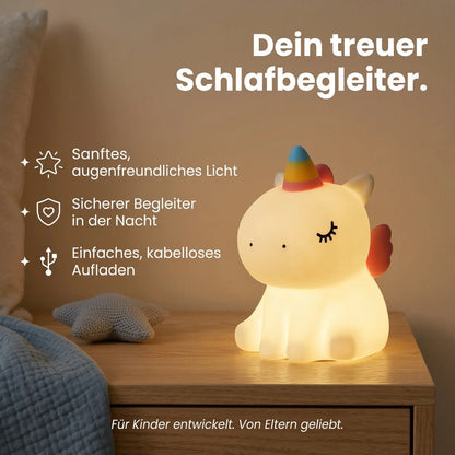 Nachtlicht Einhorn – Regenbogen, Touch, Silikon, Dimmbar